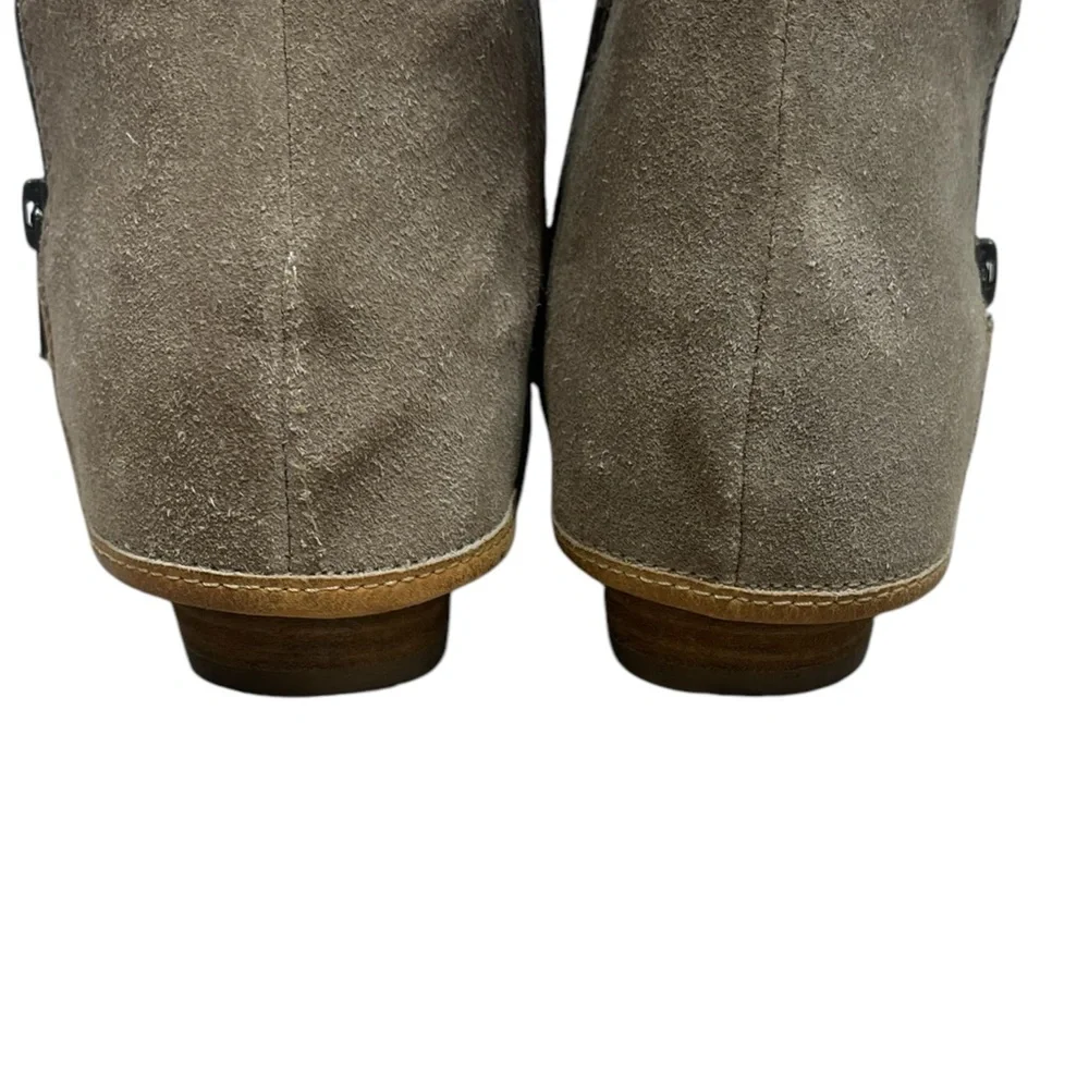 Diba True Santa Cruza Suede and Leather knee high boots dust gray cognac tan 8.5 - Picture 5 of 14